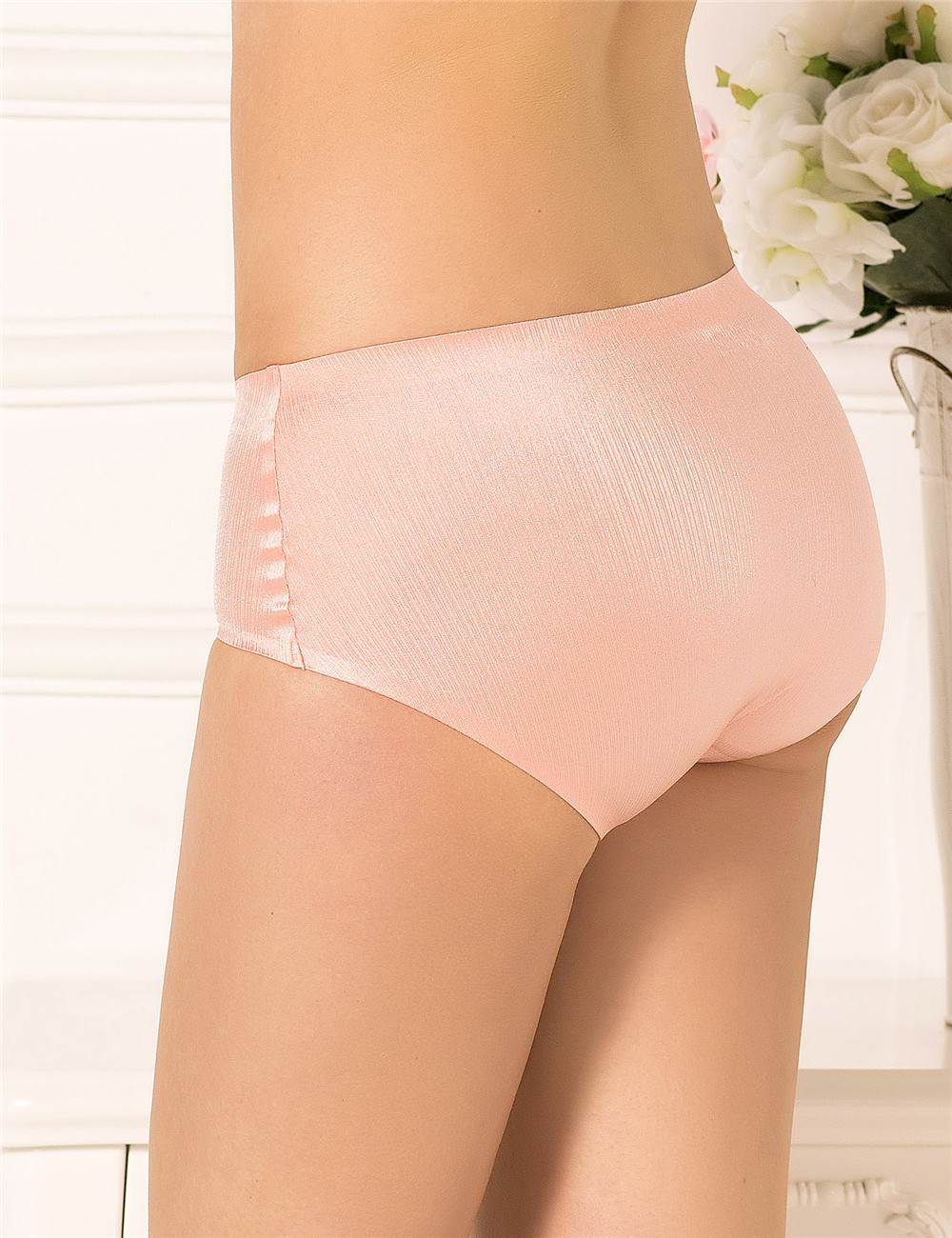 Pink Silky Seamless Panty - TeaseFashion