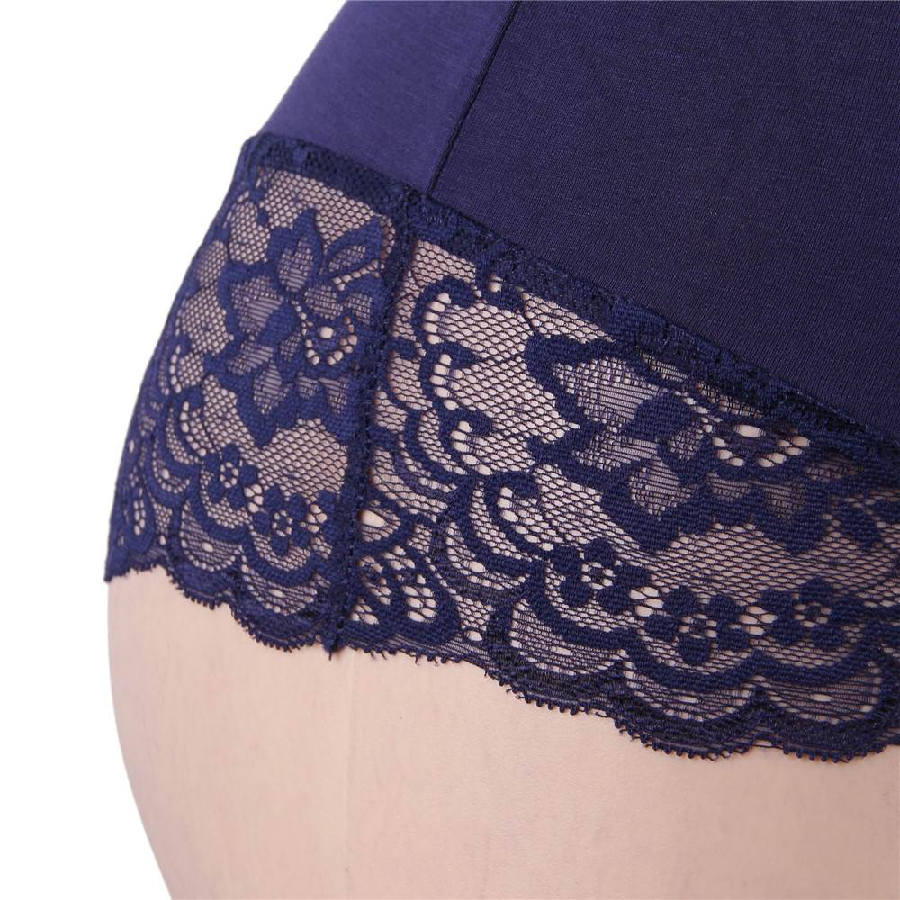 Blue Modal Lace Bodysuit – Spaghetti Straps, Slimming Fit & Adjustable Snap Crotch - TeaseFashion