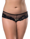 Black Floral Lace Knickers - TeaseFashion
