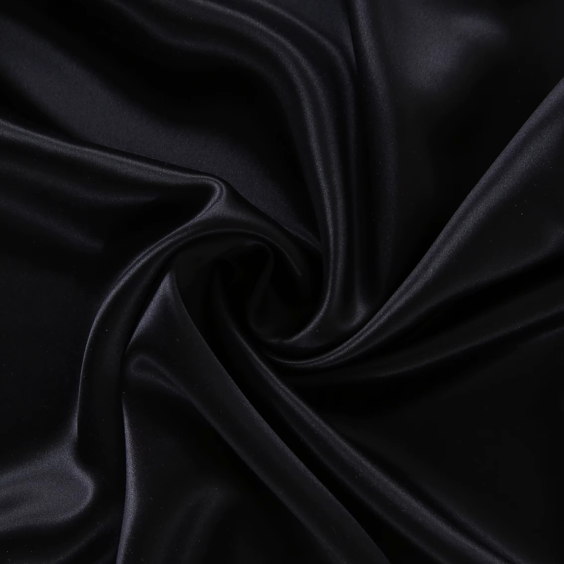 Black Luxury 100% Mulberry Silk Pillow case Sleep, Eye Mask Blind and Scrunchies Gift Set - TeaseFashion