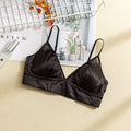 Black Wire Free Silk Underwear Bra - TeaseFashion