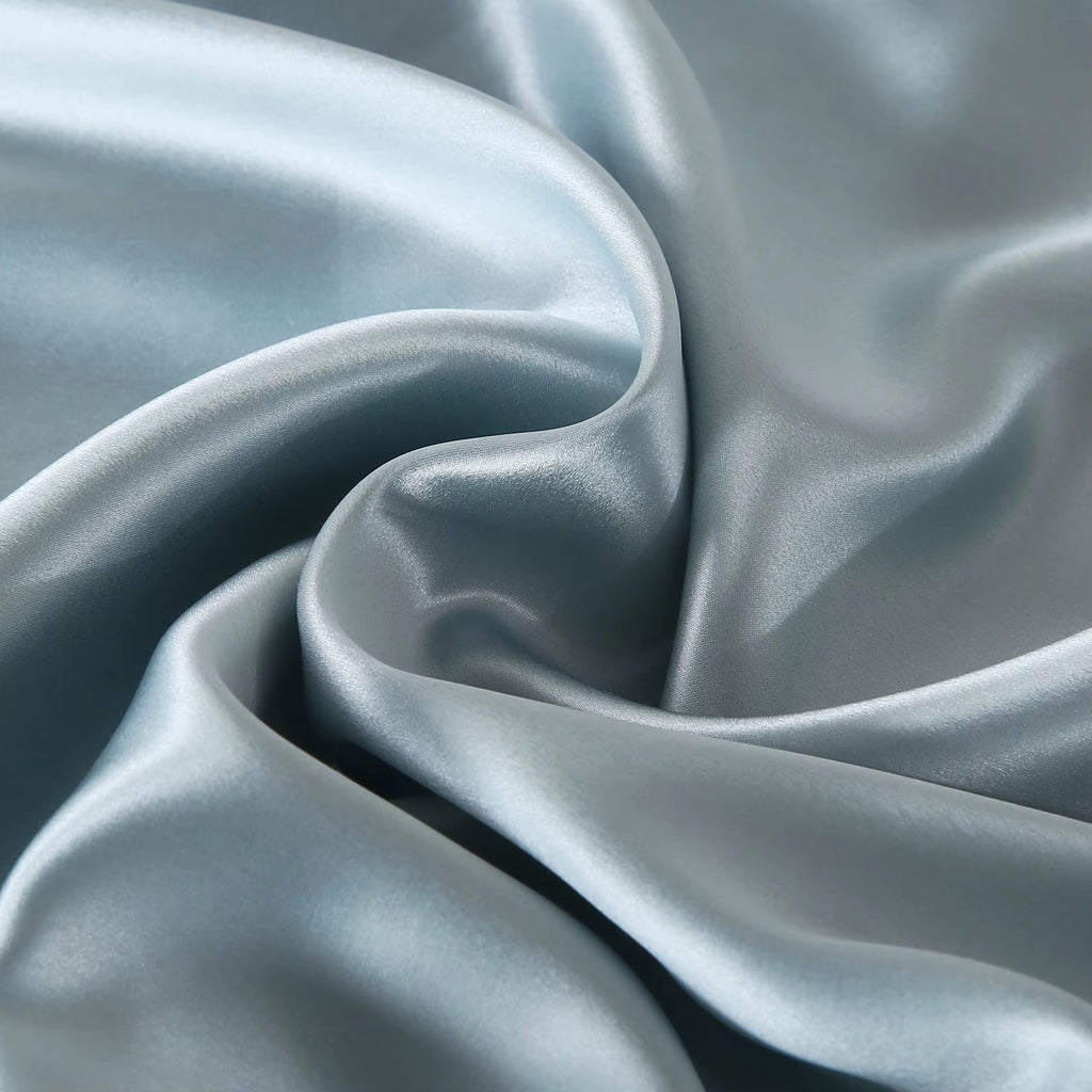 Blue Luxury 100% Mulberry Silk Pillow case Sleep, Eye Mask Blind and Scrunchies Gift Set - TeaseFashion