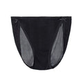 Black Plain Color Sexy Cosy Silk Brief Underwear Seamless Silk Panty - TeaseFashion