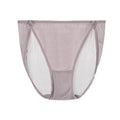 Grey Plain Color Sexy Cosy Silk Brief Underwear Seamless Silk Panty - TeaseFashion