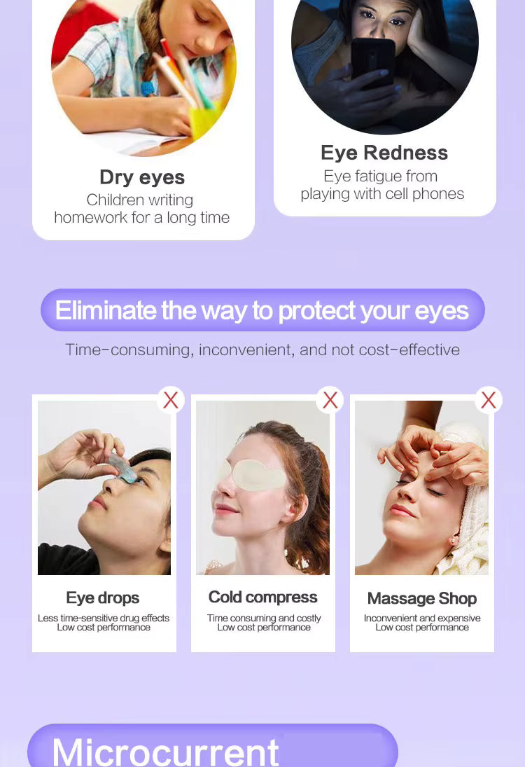 Reducing Dark Circles Eye Pods Massage Red Light Therapy Glasses Under Eye Massager for Puffiness Eye Bags with Microcurrent - TeaseFashion