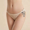 Skin Low Waist Transparent Hollow Out Seamless Underwear - TeaseFashion