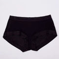Black Lace Panties Sexy Breathable Mid Waist Briefs Seamless Silk Underwear - TeaseFashion