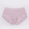 Lotus Pink Lace Panties Sexy Breathable Mid Waist Briefs Seamless Silk Underwear - TeaseFashion