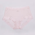Pink Lace Seamless Silk Briefs Mid Waist Breathable Sexy Comfortable Women's Underwear - TeaseFashion