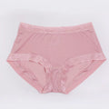 Rubber Lace Panties Sexy Breathable Mid Waist Briefs Seamless Silk Underwear - TeaseFashion