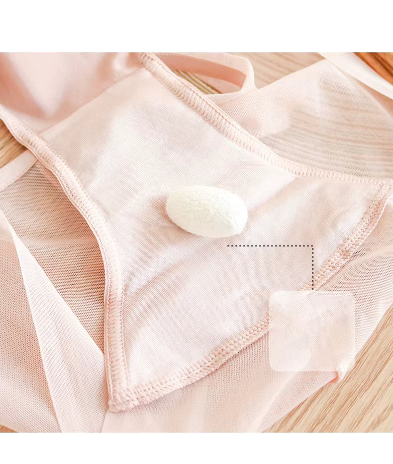Zwarte zijden naadloze slip
