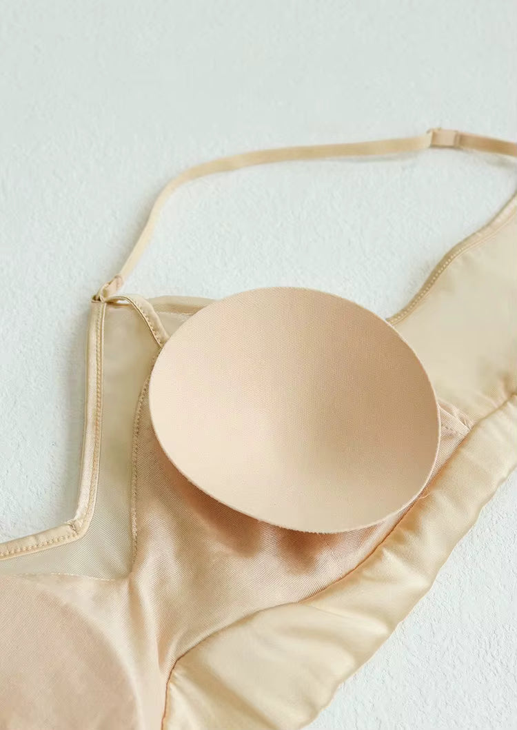Black Silk Lingerie Bra - TeaseFashion