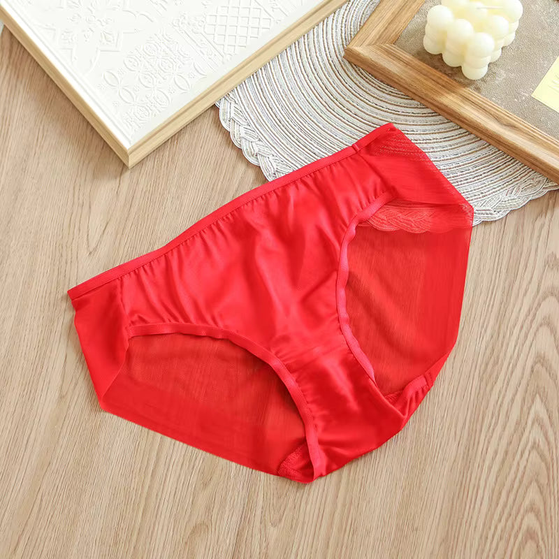 Red Silk Seamless Panty for Ultra - Soft Comfort and Invisible Smooth Fit Under Clothing - TeaseFashion