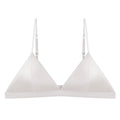 White Triangle Wire - Free Breathable Silk Bra - TeaseFashion