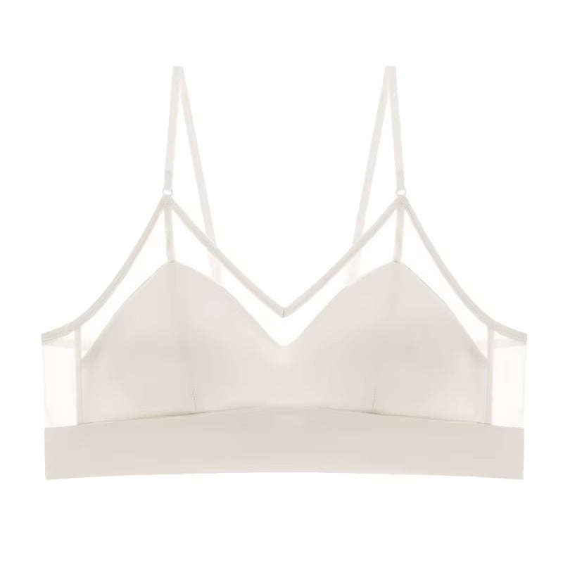 White Silk Lingerie Bra - TeaseFashion
