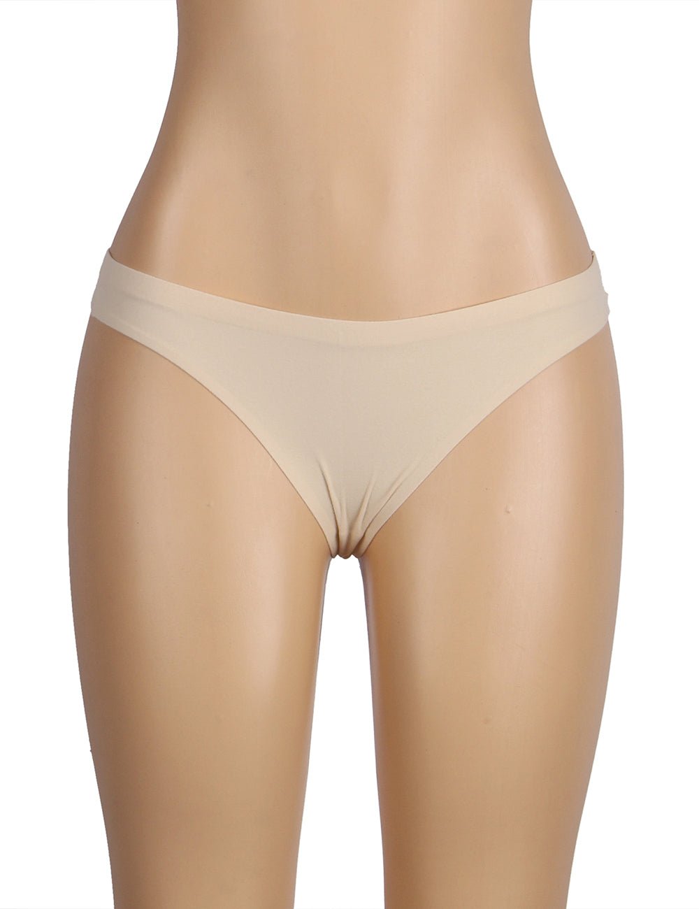 Beige Soft Seamless Thong – Chafe - Free, Breathable & No VPL - TeaseFashion