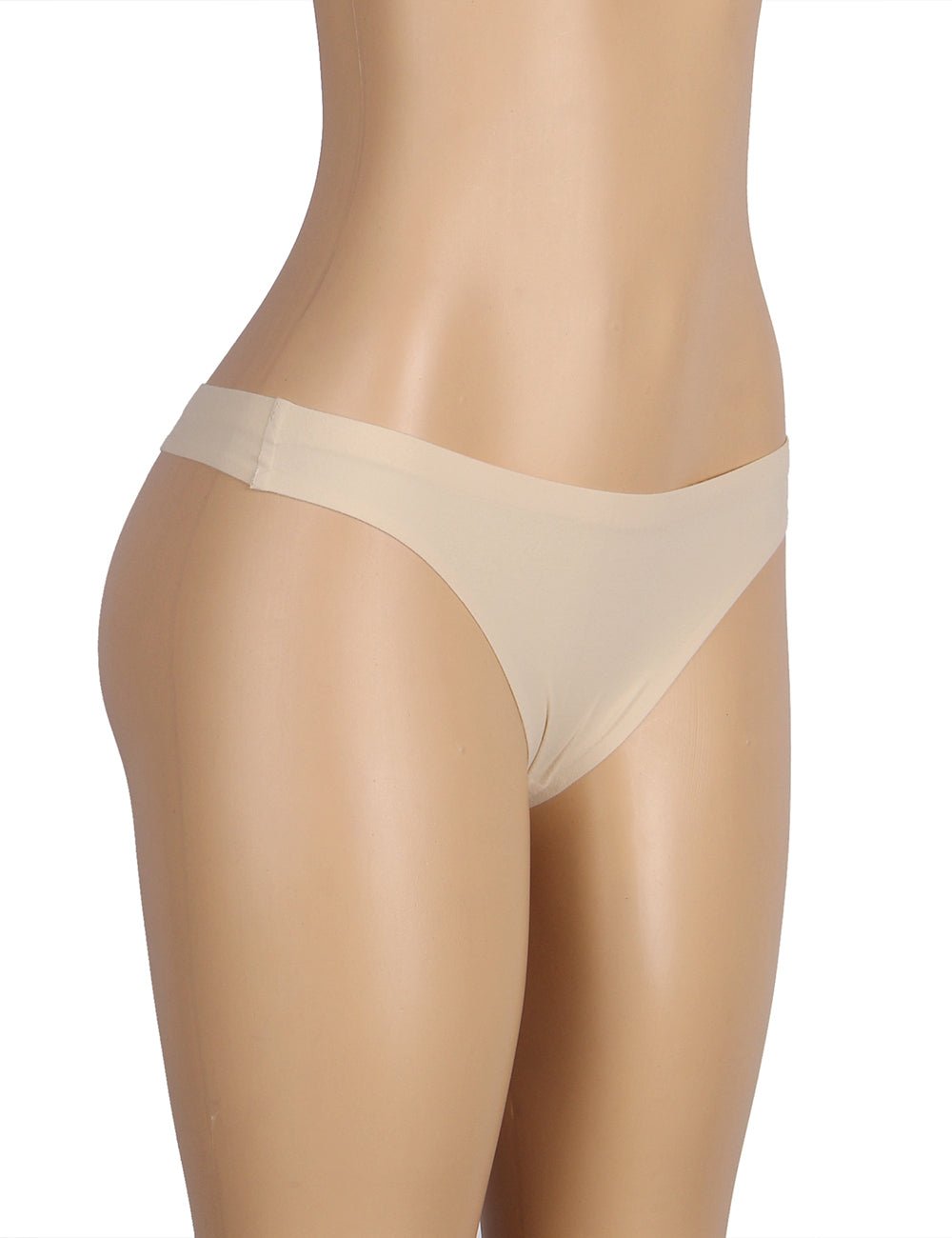 Beige Soft Seamless Thong – Chafe - Free, Breathable & No VPL - TeaseFashion