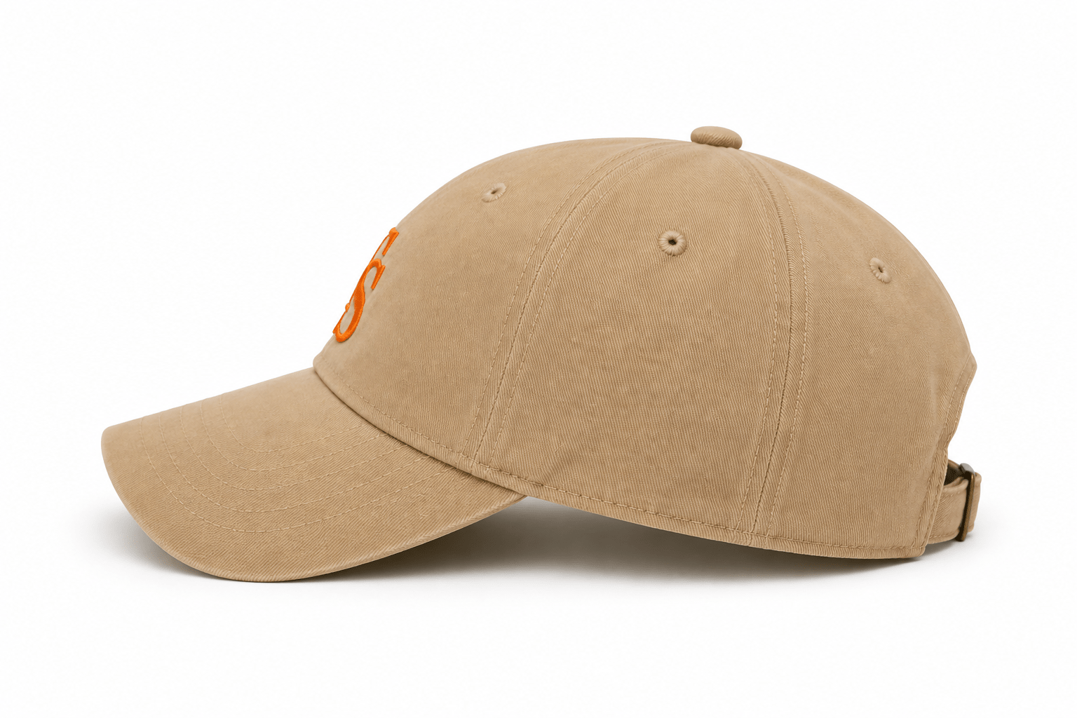 Beige TEASEFASHION Signature Cotton Twill Cap - TEASEFASHION