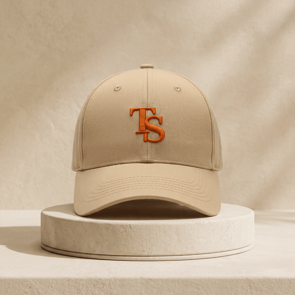 Beige TEASEFASHION Signature Cotton Twill Cap - TEASEFASHION