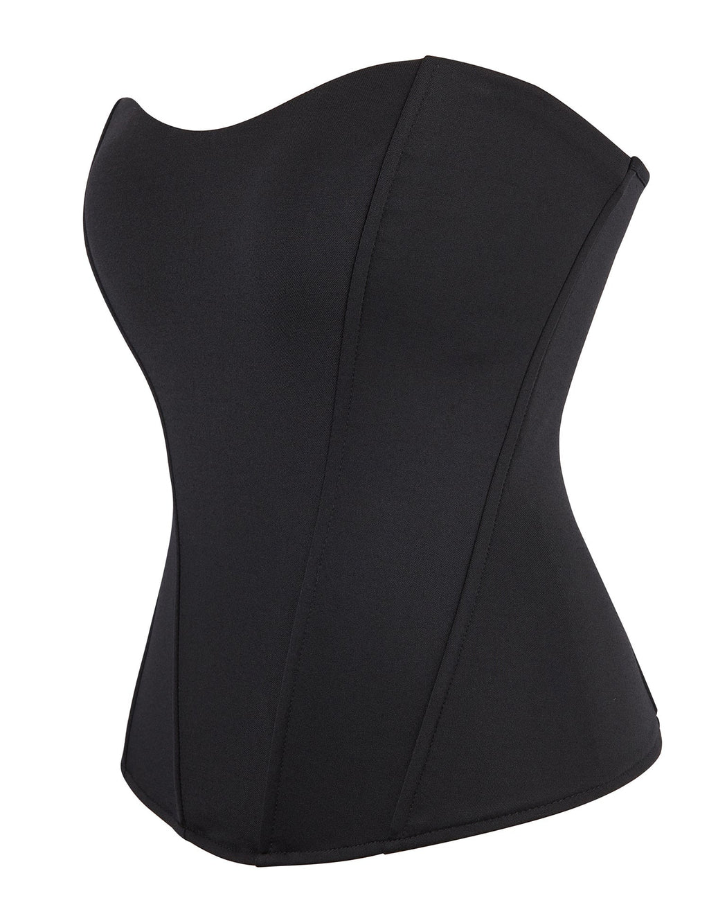 Black Embroidered Corset with Zipper & Ribbon Lacing - TeaseFashion