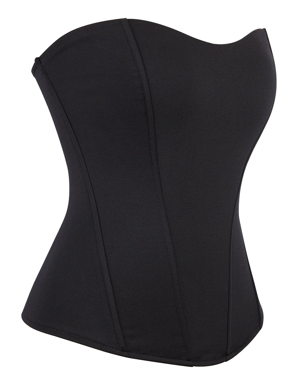 Black Embroidered Corset with Zipper & Ribbon Lacing - TeaseFashion