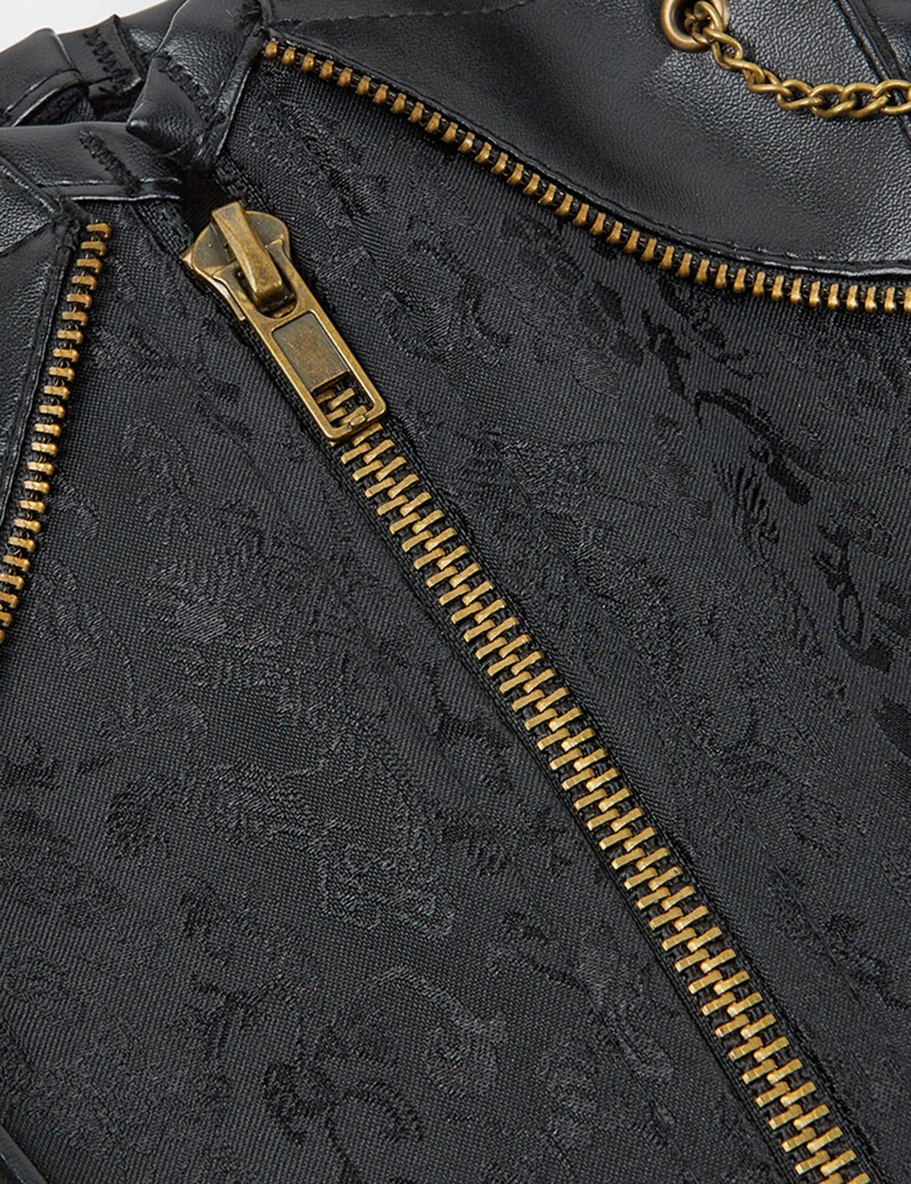 Black Faux Leather Halter Bodysuit – Chains, Rivets & 14 Soft Bones - TeaseFashion