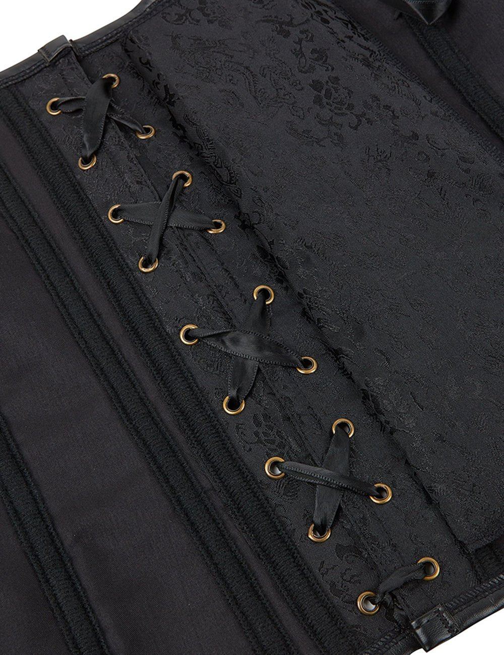Black Faux Leather Halter Bodysuit – Chains, Rivets & 14 Soft Bones - TeaseFashion