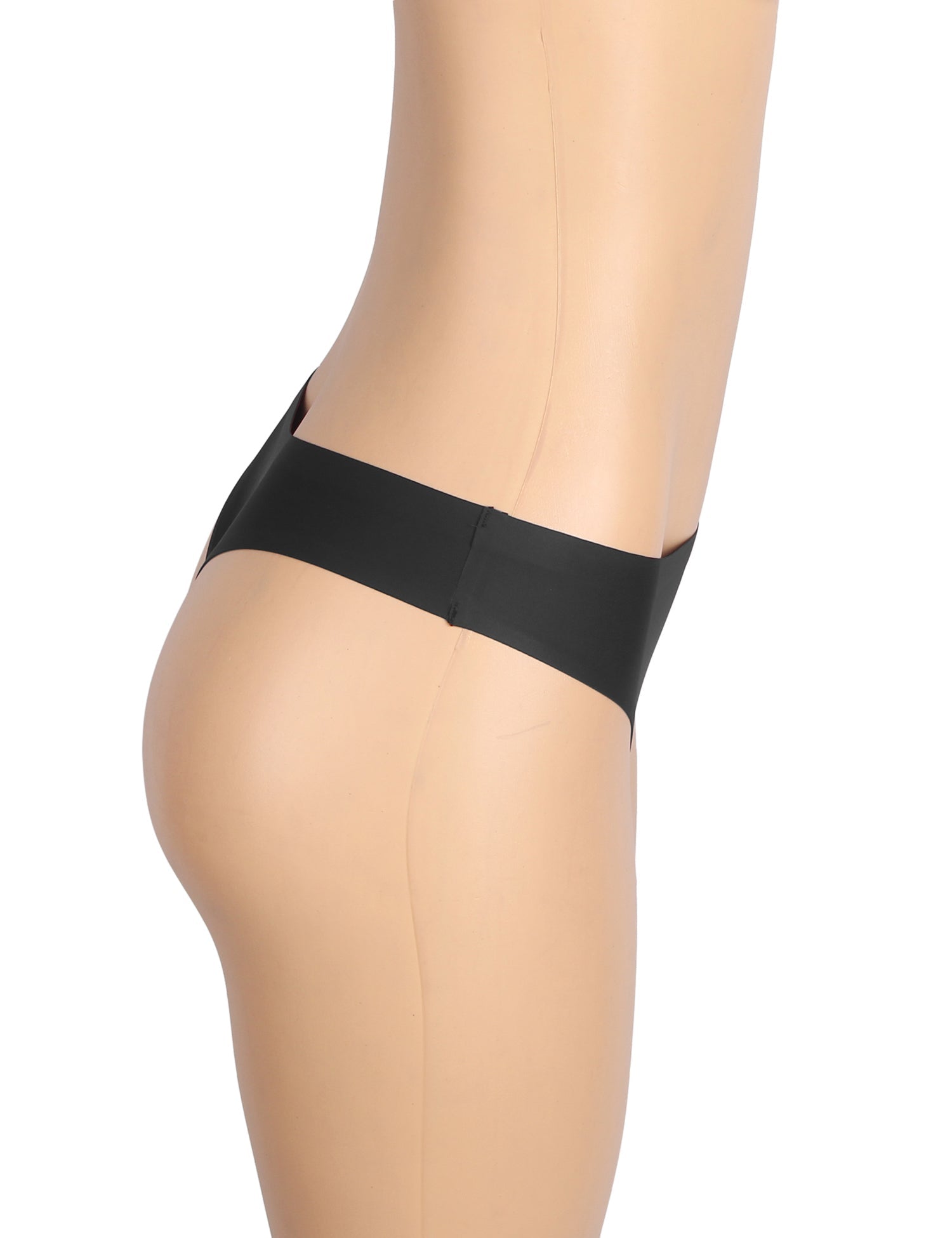 Black High - Stretch Seamless Triangle Panty – Low Waist & Trimmable Leg Opening - TeaseFashion