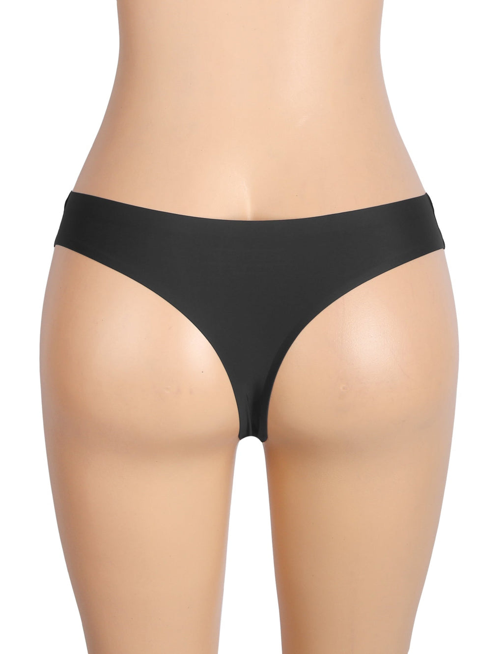 Black High - Stretch Seamless Triangle Panty – Low Waist & Trimmable Leg Opening - TeaseFashion