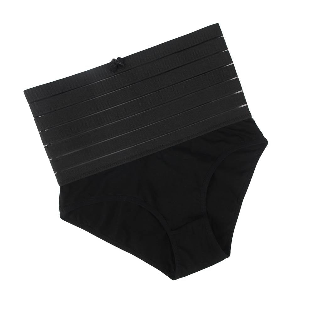 Black High - Waist Corset Pant – Shaping Waistband & Cotton Gusset - TeaseFashion