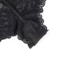 Black High - Waist Floral Lace Strappy Panty – Criss - Cross Elastic Bands, V - Shape Design & Gusset Padding - TeaseFashion