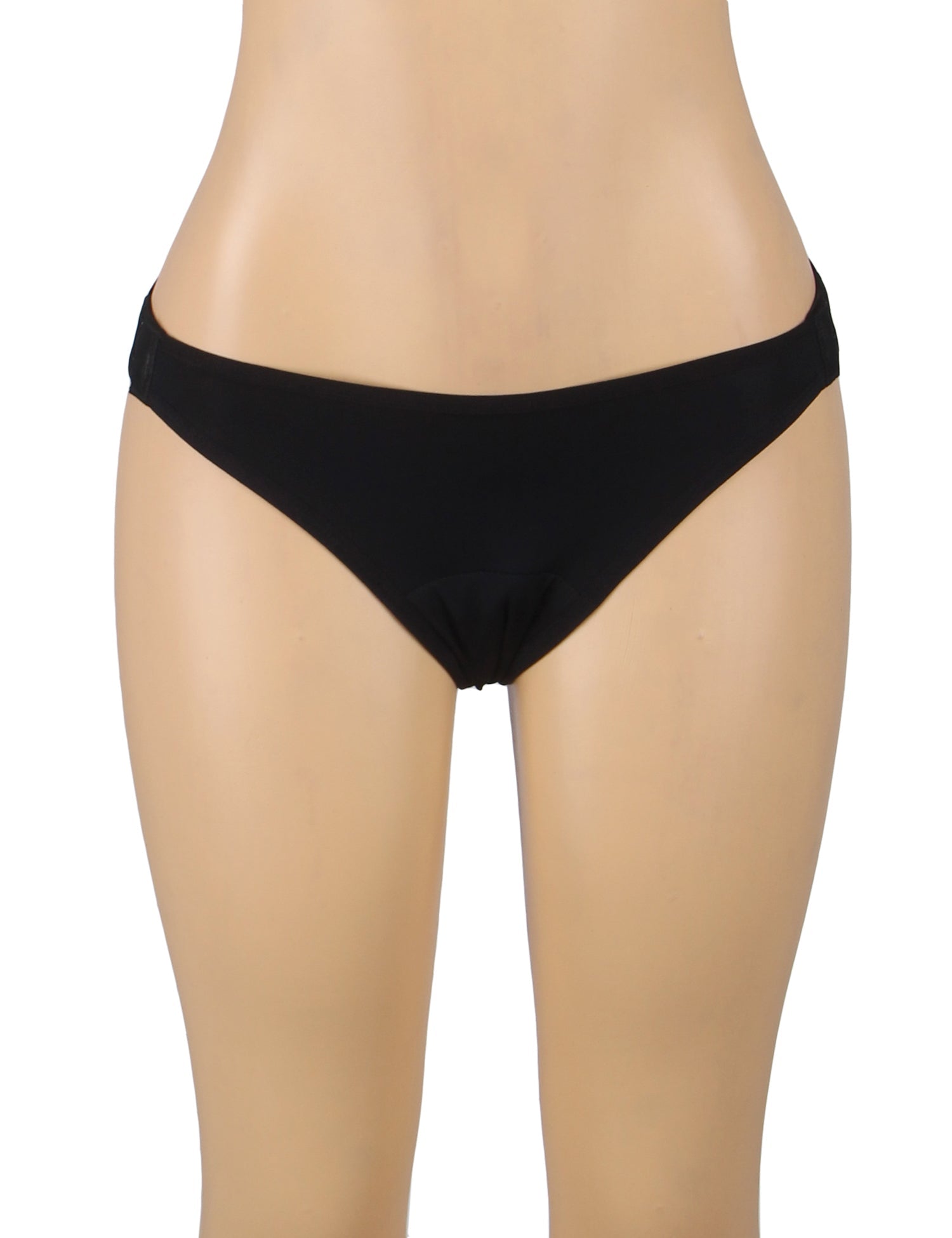 Black Ice Silk Period Underwear – Adjustable Snap Waist, 4 - Layer - TeaseFashion