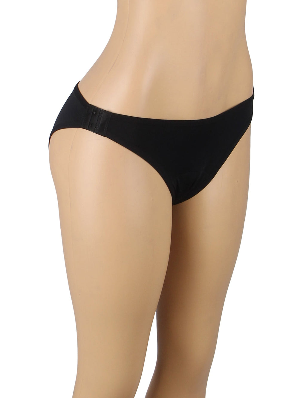 Black Ice Silk Period Underwear – Adjustable Snap Waist, 4 - Layer - TeaseFashion