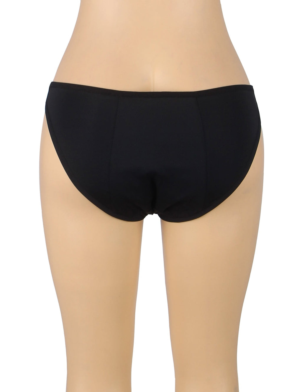 Black Ice Silk Period Underwear – Adjustable Snap Waist, 4 - Layer - TeaseFashion