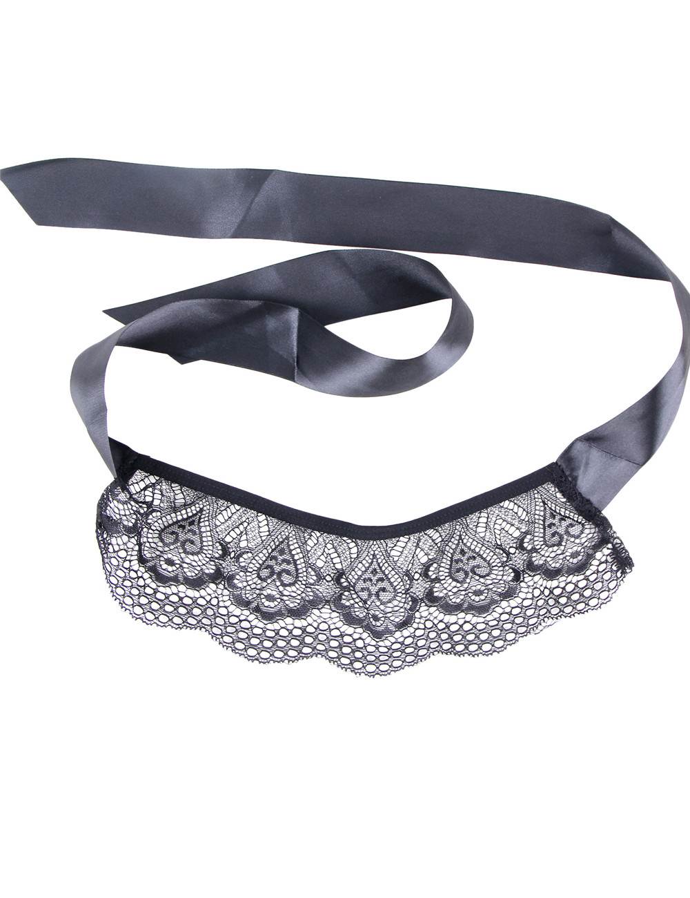 Black Lace Teddy – Cross Strap Front, Waist - Cinching Elastic Bands, 9 - Hook Back & Lace Eye Mask - TeaseFashion