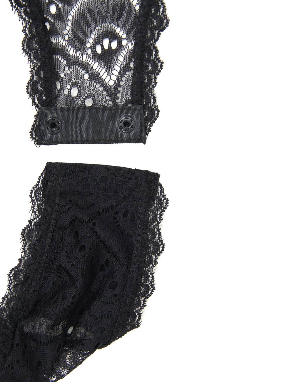 Black Lace Teddy – Underwired Cups, Cut - Out Back, Garter Belts, U - Clasp & Detachable Waist Belt - TeaseFashion