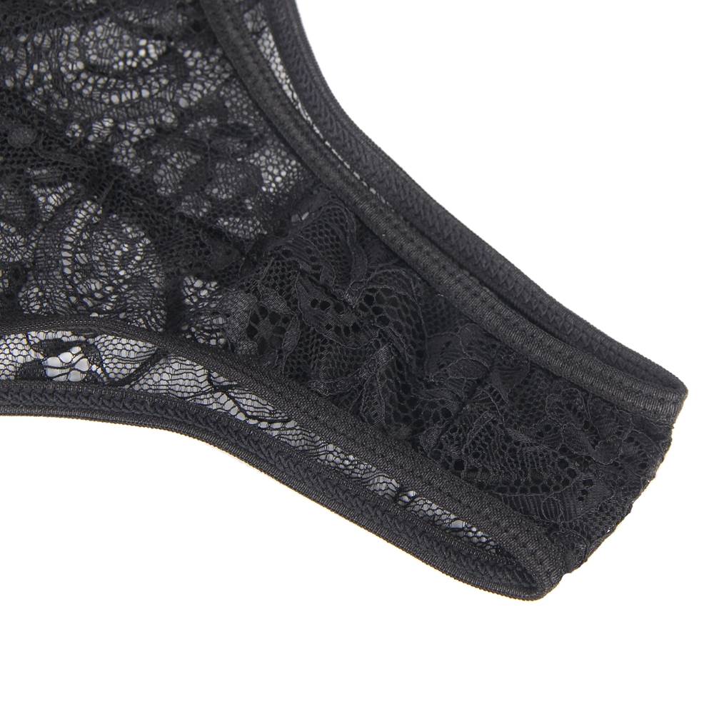 Black Lace & Velvet Garter Bodysuit – Underwired Bust, Crossover Back, Adjustable Straps & Garter Belts - TeaseFashion