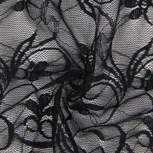 Black Lace With Underwire Adjustable Straps Babydoll - TeaseFashion