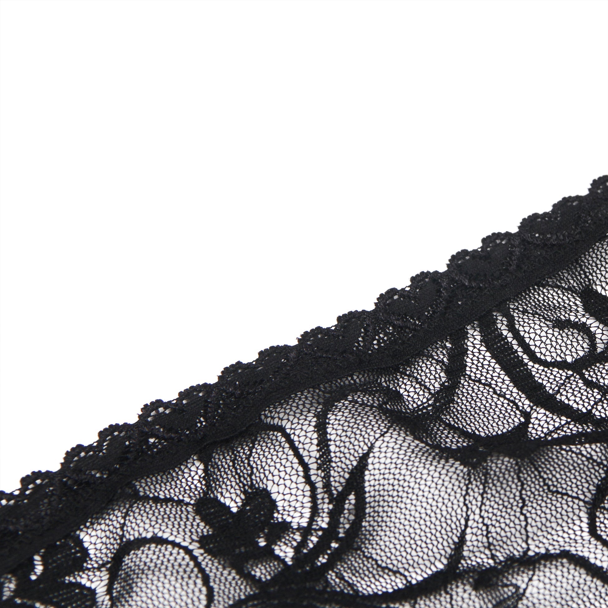 Black Lace With Underwire Adjustable Straps Babydoll - TeaseFashion