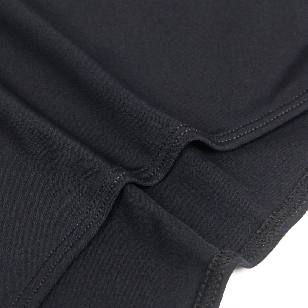 Black Long Sleeve Bodysuit – Hollow Arms with Rhinestone Splice & Brushed Nylon - TeaseFashion
