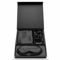 Black Luxury 100% Mulberry Silk Pillow case Sleep, Eye Mask Blind and Scrunchies Gift Set - TeaseFashion