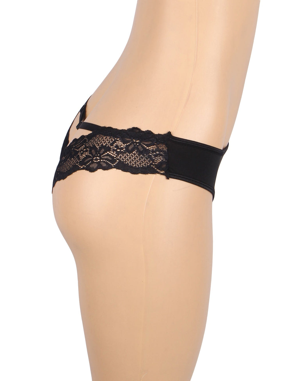 Black Milk Silk Panty – Lace & Hollow - Out Back with Cotton Lining - TeaseFashion