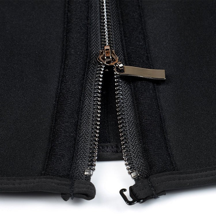 Black Neoprene Waist Trainer – 15 Steel Bones & Double Belt - TeaseFashion