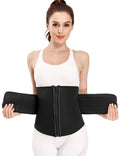Black Neoprene Waist Trainer – Single Belt, 9 Steel Bones - TeaseFashion