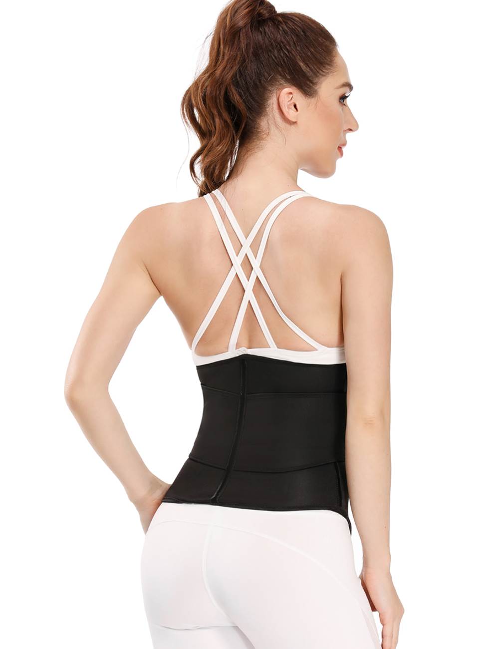 Black Neoprene Waist Trainer – Single Belt, 9 Steel Bones - TeaseFashion