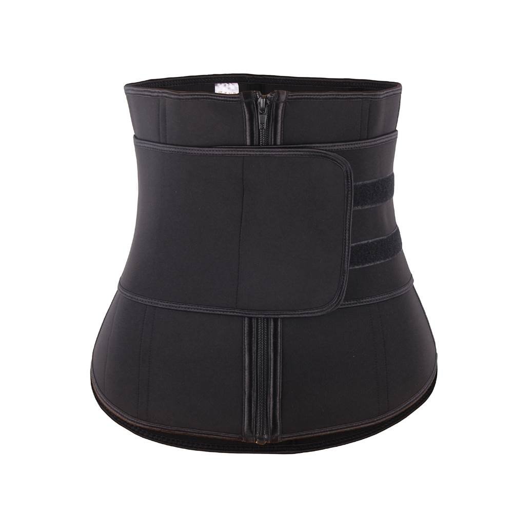Black Neoprene Waist Trainer – Single Belt, 9 Steel Bones - TeaseFashion