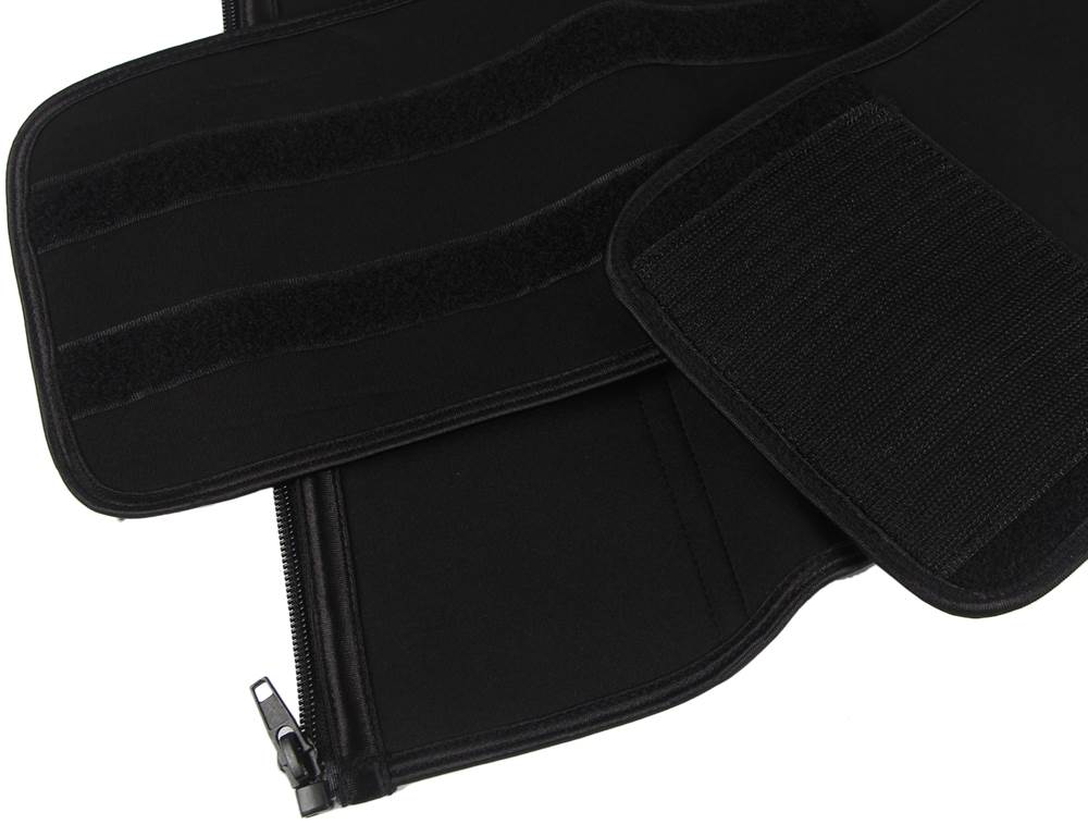 Black Neoprene Waist Trainer – Single Belt, 9 Steel Bones - TeaseFashion