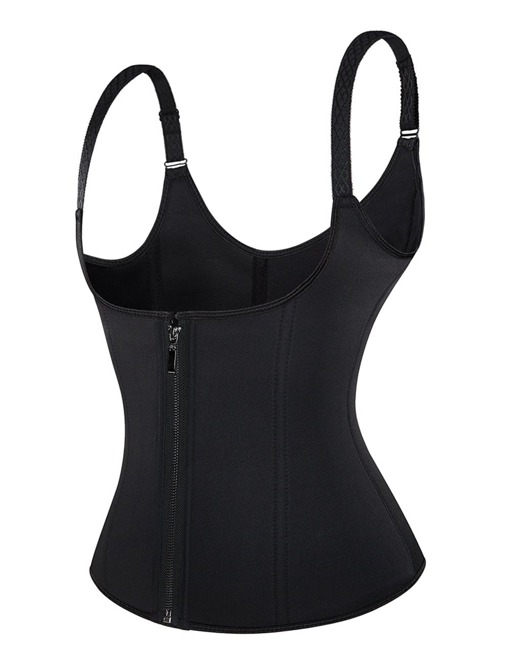Black Neoprene Waist Training Corset – 6 Steel Bones - TeaseFashion