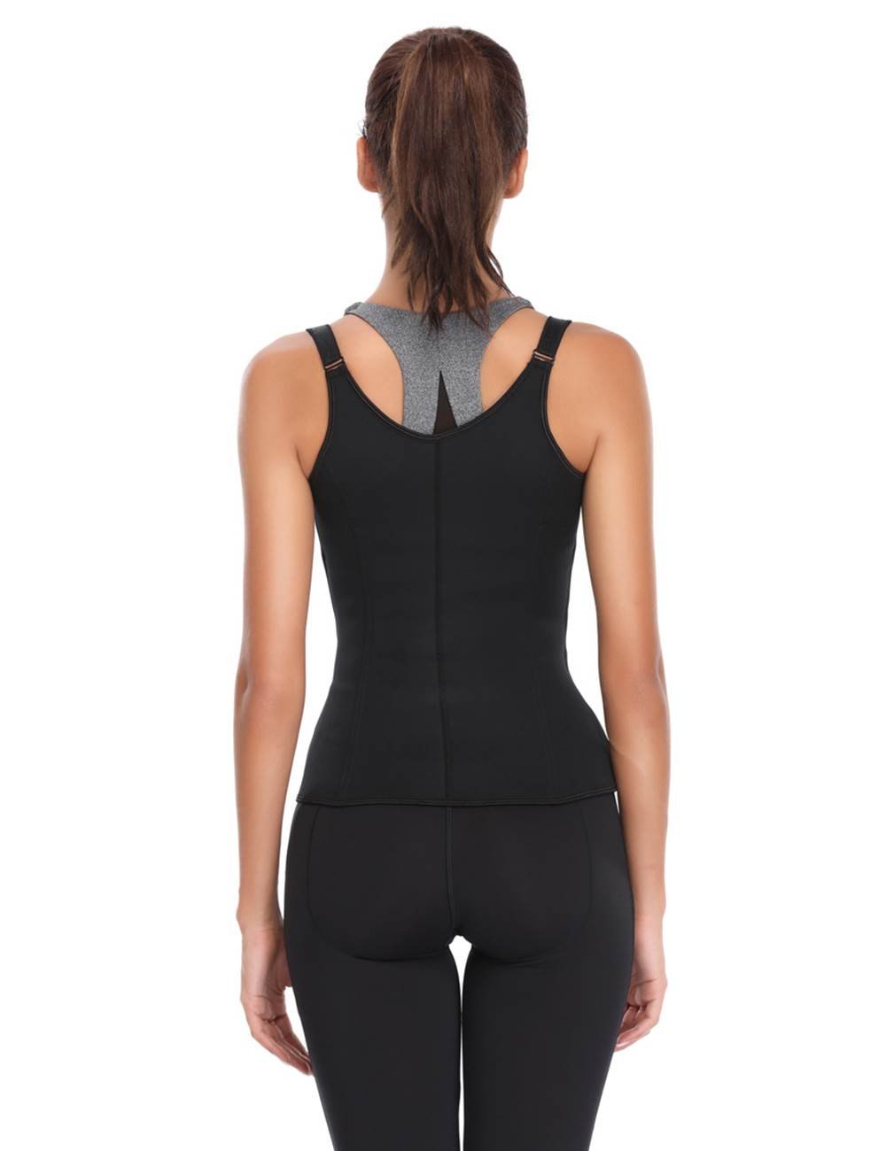 Black Neoprene Waist Training Corset – 6 Steel Bones - TeaseFashion