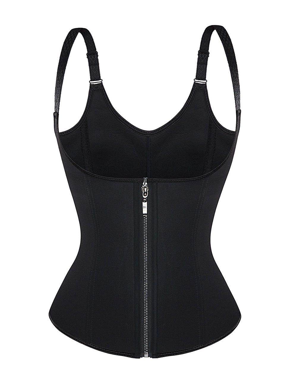 Black Neoprene Waist Training Corset – 6 Steel Bones - TeaseFashion